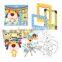 drawing crayon stickers set coloring book