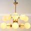 Modern lamp manufacturer living room glass ball chandelier led pendant light