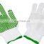 Cheap Single Side PVC Dotted White Polycotton Gloves