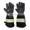 HANDLANDY Full Grain Cowhide Leather Work Gloves Construction Site Gloves Turnout Gear Firefighter Glove