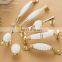 Ceramic Hand Drawer Handle Door Handle European Dresser Wardrobe Furniture Handle & Knob Cabinet Rose Gold , Stock Zinc Alloy