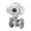 COVNA DN100 4 inch 2 Way 24V DC Double Flange Type 304 Stainless Steel Electric Actuated Ball Valve