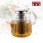 Borosilicate glass tea pot , Tea brewer ,Stainless steel tea maker