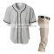 custom logo brand fabric v neck baseball uniform jersey short sets 3/4 blank baseball t shirts for men