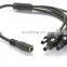 5.5x2.1mm  8 Channel Splitter 12 V  DC Power Cable  For Security Cctv System