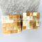 High Quality Square Lacquer Coasters with Holder YEllow Moisaic Design Drink Cup Coaster Set For Table Decor Wholesale