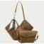 Female lychee pattern senior sense large capacity one-shoulder tote bag two-piece set