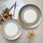 New Arrival Unique European Style Moroccan Ceramic Plates Luxury Bone China Dinner Wedding Restaurant Plates Sets