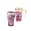 Double wall stainless steel travel coffee mug with handle