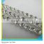 Single Row Silver Plated Crystal Rhinestone Close Cup Chain Trims For Dress