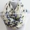 Wholesale Hot Hit New Pattern Butterfly Printing Polyester Cotton Infinity Scarf