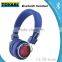 Cheap Bluetooth headphone with LED light FM radio and TF card play MP3 wireless headphone multi-function wireless headset