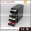 4 tier caffitaly coffee pod storage drawer with black powder coated
