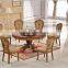 Foshan furniture solid wooden round dining table and chair european style