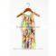 Latest fashion design OEM High quality knit straight slim pretty sleeveless pink women tops