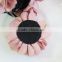 Pink Grey Handmade Fabric Flower With Resin Beaded Center,Fabric Chiffon Flower For Hair Decoration