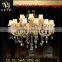 LED Design gold glass pendant light, european style modern crystal chandelier lamp with factory