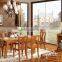 Wholesale New Style Brown Finished Wood Veneer Table Top Dining Room Furniture Sets Made in China. GZH-SM01
