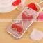 New arrival 3D Heart-Shaped quikcksand phone case, transparent Soft TPU mobilephone cover for iphone 6/6s