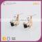 E78055I01 STYLE PLUS gold plate pearl design black stone stud earrings fashion crystal pearl earrings from Forever 21 series