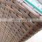 SQUARE WICKER TEMPERED GLASS COFFEE TABLE