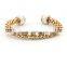 Glod Plated Elastic Design Shell Pearl Stainless Steel Bracelet for 2015