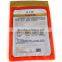 Resealable foil three side seal cosmetic facial mask bag with clear window and tear notch