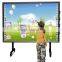 80" movable high quality finger touch smart interacitve whiteboard with projector