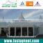 Pavillion pagoda tent, hexagonal gazebo tent with clear glass wall