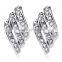 2016 Fashion Rhinestone Women 18k White/Yellow Gold Plated Austrian Crystal Fashion Stud Wings Earring