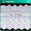 Width 4.0 Centimeter Strip Diamond White Cotton Trimming Lace