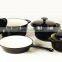 4 pieces cast iron enamel cookware set, cast iron casserole and fry pan set, cast iron kitchenware set