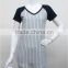 fashion women clothing summer vertical stripe top bulk v-neck t shirt