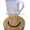 Mug with bamboo/wooden coaster/cover