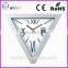 Plastic modern home garden wall mounted triangle clock
