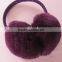 Unique Style Leopard Pattern Print Rabbit Fur Earmuff Purple Color Fur Earflap