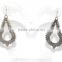 Plain Silver Plated 925 Sterling Silver Earrings for Lady