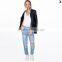 Open Knee Frayed Slm Fit Boyfriend Gilr Jeans JXA118