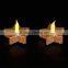 Battery operated glitter star led tealight candles ,Flickering Amber Tealights Candles
