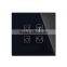 UK 2 gang toughened glass panel smart touch switches for home automation