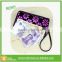 High quality classical flower custom cosmetic purses new arrive fashion polyester small bag travel zipper pouch