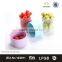 Handable promotional plastic cup with lid