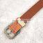 New tan heavy hide rugged style leather belt for men