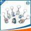 Panda shaped stainless steel key chain