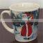 2016 christmas ceramic coffee mug , porcelain coffee cup with christmas design,snowman gift christmas ceramic coffee mug