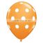 NEW Halloween Party Supplies Decorations Tableware 12" Polka Dot Balloons - Set of 5 - Orange