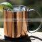 new product Can custom outside color printed mini 60ML Plated short copper mugs