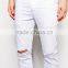 jeans with spandex man skinny jeans pant with Rip Knee worn brand jeans from pakistan(LOTA092)
