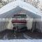 Wind resistant PVC fabric storage metal sheds