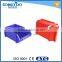 Shelf plastic storage bins customer size, various colors for choose plastic crate